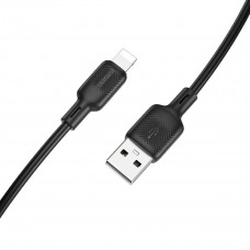 Кабель BOROFONE BX113 Lenny silicone charging data cable iP(L=1M) Чорний