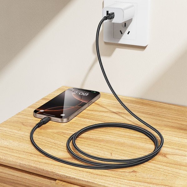 Кабель BOROFONE BX116 Certain 60W charging data cable C to C Black (6941991119835)