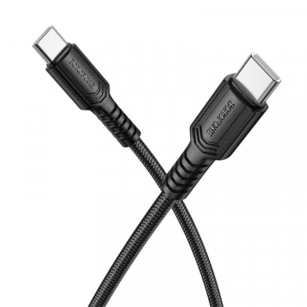 Кабель BOROFONE BX116 Certain 60W charging data cable C to C Black (6941991119835)
