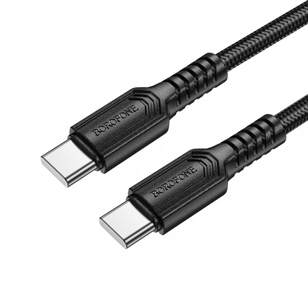 Кабель BOROFONE BX116 Certain 60W charging data cable C to C Black (6941991119835)