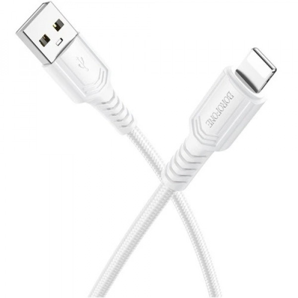 Кабель BOROFONE BX116 Certain charging data cable iP White (6941991119750)