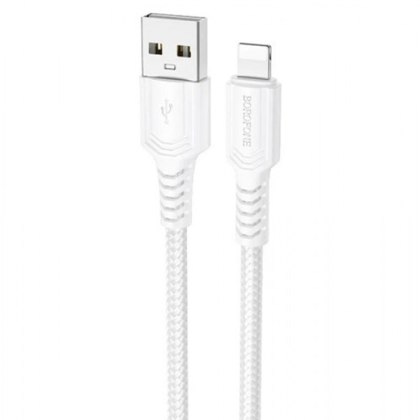 Кабель BOROFONE BX116 Certain charging data cable iP White (6941991119750)
