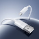 Кабель BOROFONE BX123 Leya silicone charging data cable Type-C White (6941991124228)