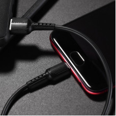Кабель BOROFONE BX16 USB to Micro 2A, 1m, PVC, TPE connectors, Black