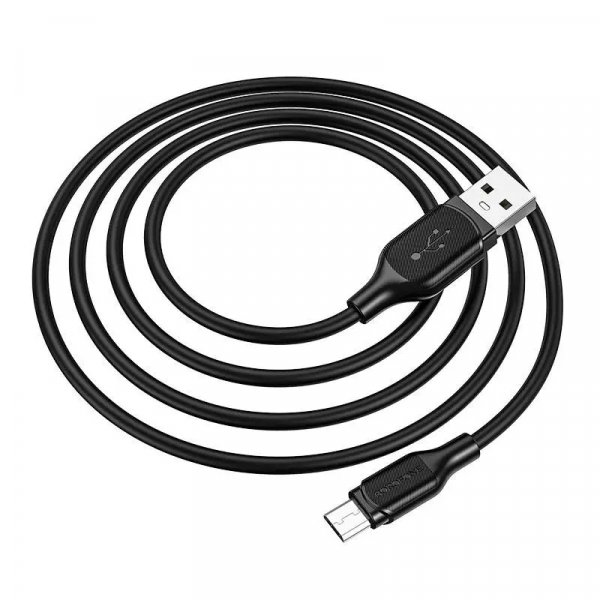 Кабель BOROFONE BX42 USB to Type-C 3A, 1m, silicone, TPE connectors, Чорний