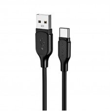 Кабель BOROFONE BX42 USB to Type-C 3A, 1m, silicone, TPE connectors, Чорний