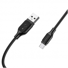 Кабель BOROFONE BX42 USB to Type-C 3A, 1m, silicone, TPE connectors, Чорний