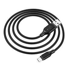 Кабель BOROFONE BX42 USB to Type-C 3A, 1m, silicone, TPE connectors, Чорний