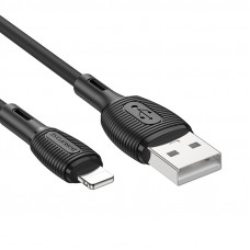 Кабель BOROFONE BX86 Advantage silicone charging data cable for iP Black (6974443388787)