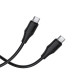 Кабель HOCO X124 Bien 60W silicone charging data cable C to C Black (6942007664448)