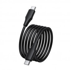 Кабель HOCO X124 Bien 60W silicone charging data cable C to C Black (6942007664448)