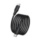 Кабель HOCO X124 Bien 60W silicone charging data cable C to C Black (6942007664448)