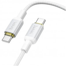 Кабель HOCO X128 Benefit charging data cable C to C White (6942007681124)