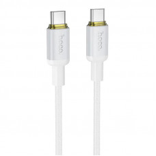 Кабель HOCO X128 Benefit charging data cable C to C White (6942007681124)