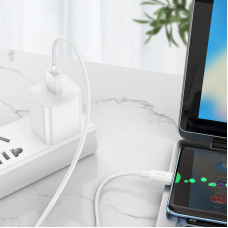 Кабель HOCO X96 Hyper 27W charging data cable Type-C White (6931474799098)