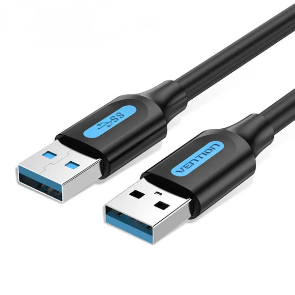 Кабель-подовжувач Vention USB 3.0 A Male to A Male Cable 0.5M Чорний PVC Type (CONBD)
