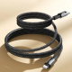 Кабель REMAX WindSpeed Series Fast charging aluminum alloy braided data cable 1.2M CB25/CB23 (C-C) 65W - Black (6954851216414)