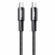 Кабель REMAX WindSpeed Series Fast charging aluminum alloy braided data cable 1.2M CB25/CB23 (C-C) 65W - Black (6954851216414)