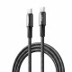 Кабель REMAX WindSpeed Series Fast charging aluminum alloy braided data cable 1.2M CB25/CB23 (C-C) 65W - Black (6954851216414)
