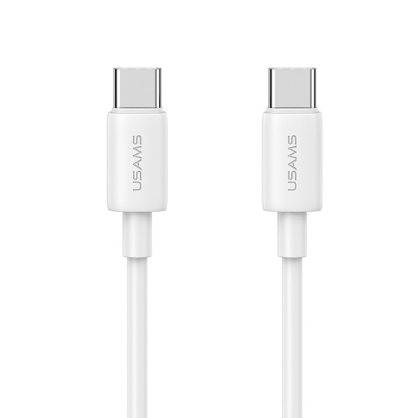 Кабель Usams SJ711 Type-C To Type-C 60W Fast Charging Data Cable білий