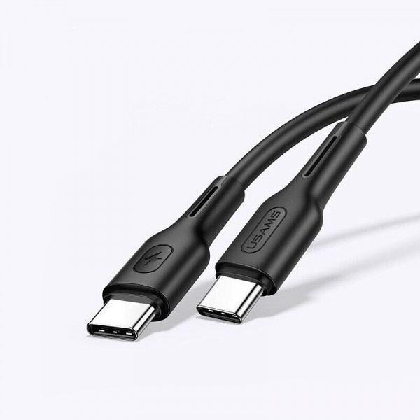 Кабель Usams US-SJ459 U43 Type-C TO Type-C 100W PDFast Charging & Data Cable 1.2m чорний