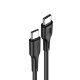 Кабель Usams US-SJ459 U43 Type-C TO Type-C 100W PDFast Charging & Data Cable 1.2m чорний