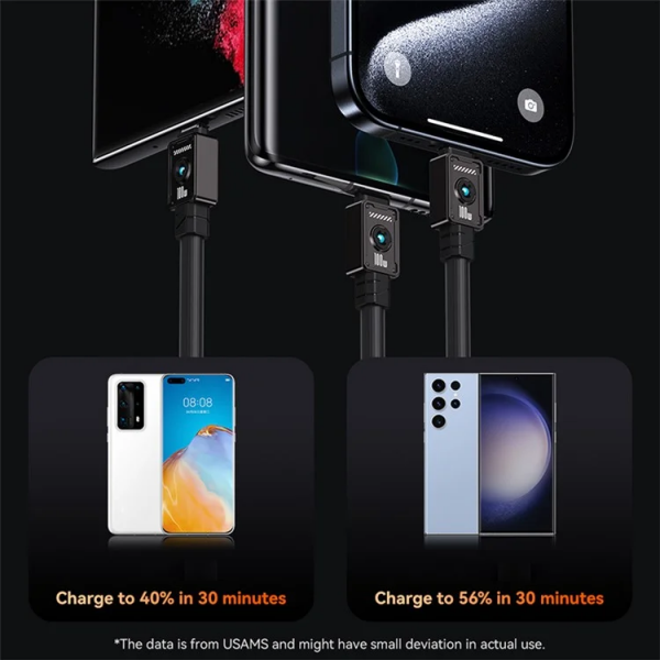 Кабель Usams US-SJ684 Type-C TO Type-C 100W 1.2m black