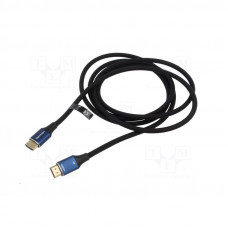 Кабель Vention Cotton Braided HDMI-A Male to Male HD v2.1 Cable 8K 2M Блакитний Aluminum Alloy Type (ALGLH)