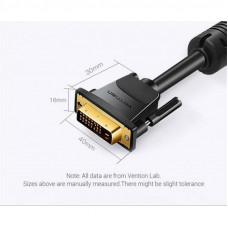 Кабель Vention DVI(24+1) Male to Male Cable 1.5M Black (EAABG)