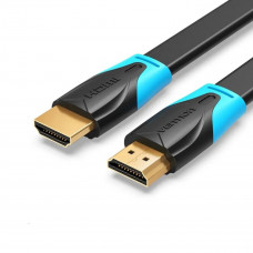Кабель Vention Flat HDMI v2.0 Cable Плоский 1.5M Чорний (VAA-B02-L150)