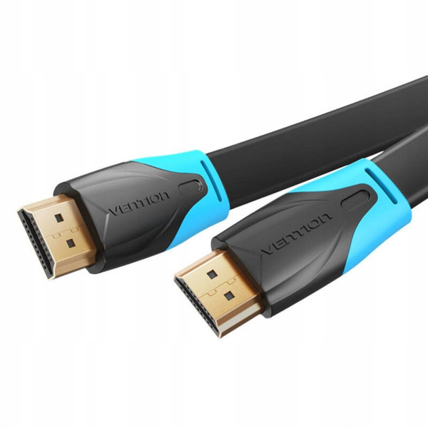 Кабель Vention Flat HDMI v2.0 Cable Плоский 1.5M Чорний (VAA-B02-L150)