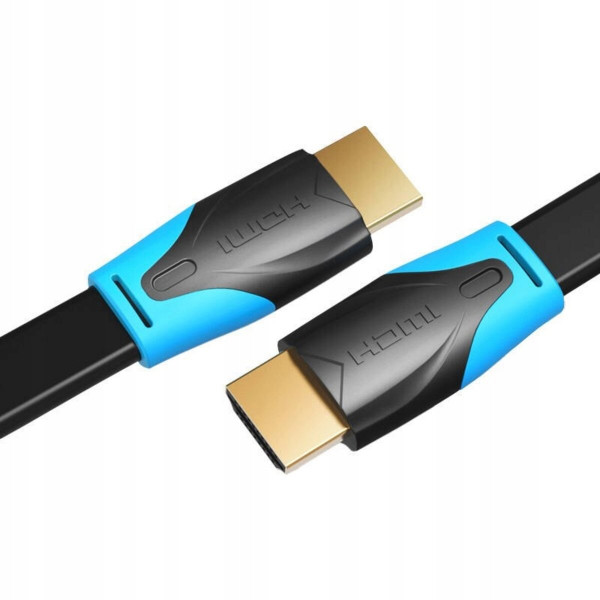 Кабель Vention Flat HDMI v2.0 Cable Плоский 1.5M Чорний (VAA-B02-L150)
