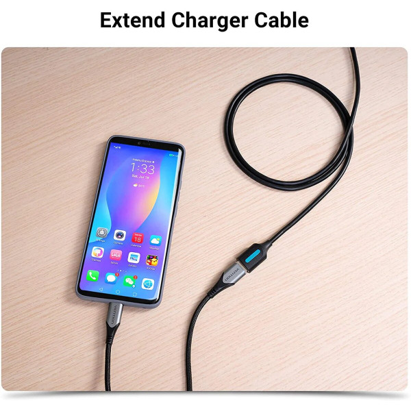 Кабель Vention USB 3.0 A Male to A Female Extension Cable 2M чорний PVC Type (CBHBH)