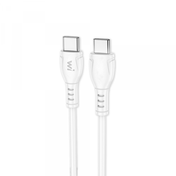 Кабель Wibrand Boa 60W PVC charging data cable C to C 1m White (WI.DC/BO1W-CC)