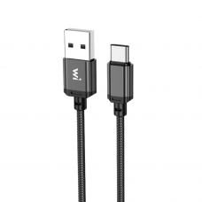 Кабель Wibrand Cobra nylon charging data cable for Type-C 1m Black (WI.DC/CO1B-UC)