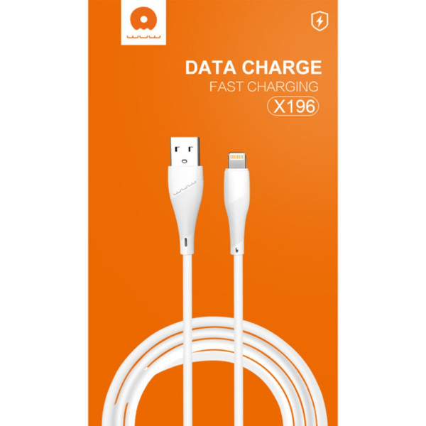 Кабель WUW-X196 USB Lightning 2,4А білий