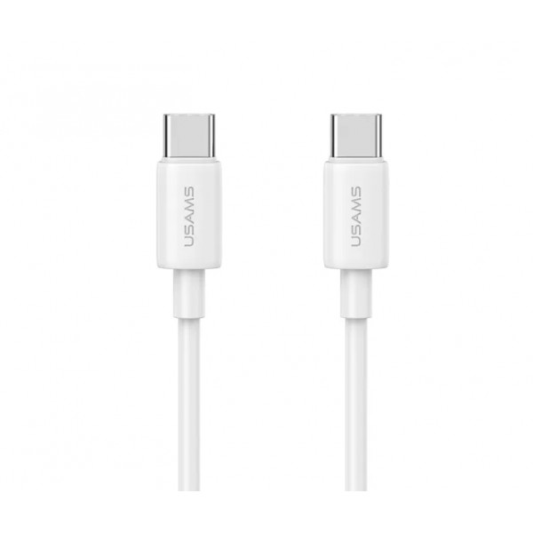 Кабель Usams SJ711 Type-C To Type-C 60W Fast Charging Data Cable білий