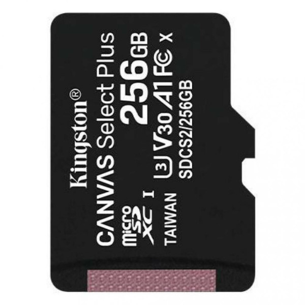 Карта пам'яті microSDXC (UHS-1) Kingston Canvas Select Plus 256Gb class 10 А1 (R-100MB/s)