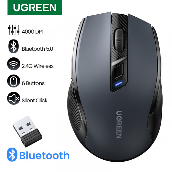 Маніпулятор миша бездротова UGREEN MU006 Ergonomic Wireless Mouse Black (UGR-90855)