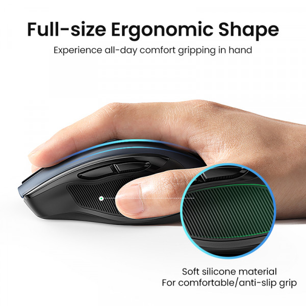 Маніпулятор миша бездротова UGREEN MU006 Ergonomic Wireless Mouse Black (UGR-90855)