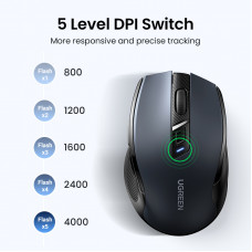 Миша бездротова UGREEN MU006 Ergonomic Wireless Mouse Black (UGR-90855)