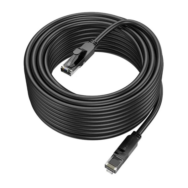 Мережевий кабель BOROFONE BUS01 Category 6 Gigabit network cable(L=10M) Black