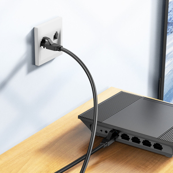 Мережевий кабель BOROFONE BUS01 Category 6 Gigabit network cable(L=5M) Black