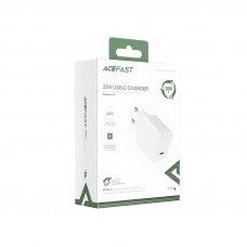 Мережевий зарядний пристрій ACEFAST A1 PD20W single USB-C charger White (6974316280040)
