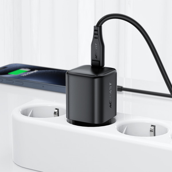 Мережевий зарядний пристрій ACEFAST A134 PD67W mini GaN USB-C fast charger Black (6974316285717)