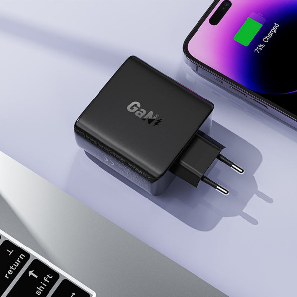 Мережевий зарядний пристрій ACEFAST A94 PD100W GaN (3*USB-C+USB-A) charger Black