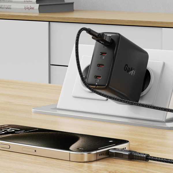 Мережевий зарядний пристрій ACEFAST A94 PD100W GaN (3*USB-C+USB-A) charger Black