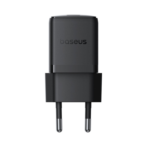 Мережевий зарядний пристрій Baseus Palm Fast Charger 1C 30W EU Cluster Black(With: Baseus Mini White Cable Type-C to Type-C 60W(20V/3A) 1m Cluster Bla