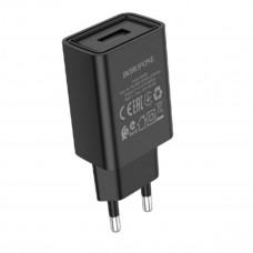 Мережевий зарядний пристрій BOROFONE BA68A Glacier single port charger 10.5W Чорний