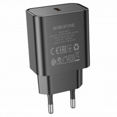 Мережевий зарядний пристрій BOROFONE BA71A Power single Port PD20W charger Чорний